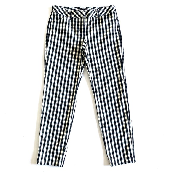 Express Black & White Gingham Editor Pant - Picture 2 of 6